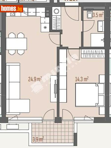 Двустаен, 70m² - Жк. Левски Г, София - Апартамент за продажба - МИРЕЛА - 118099057