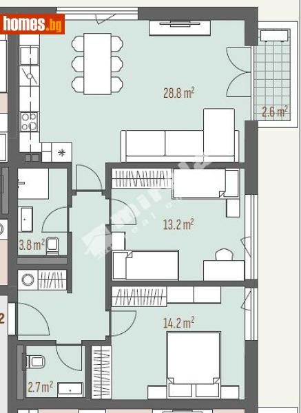 Тристаен, 101m² - Жк. Левски Г, София - Апартамент за продажба - МИРЕЛА - 118099075