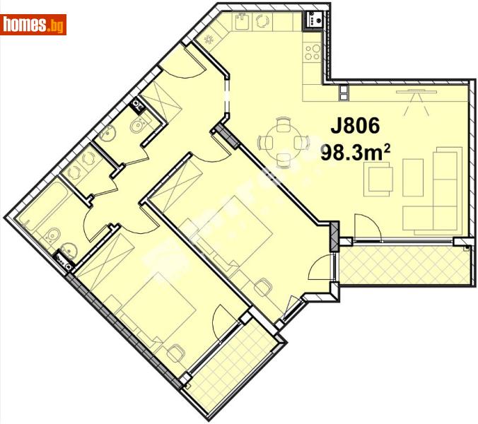 Тристаен, 116m² - Жк. Полигона, София - Апартамент за продажба - МИРЕЛА - 118122977