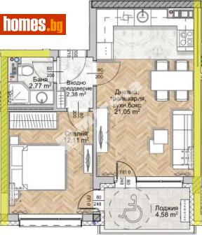 Двустаен, 59m² - Апартамент за продажба - 118138464