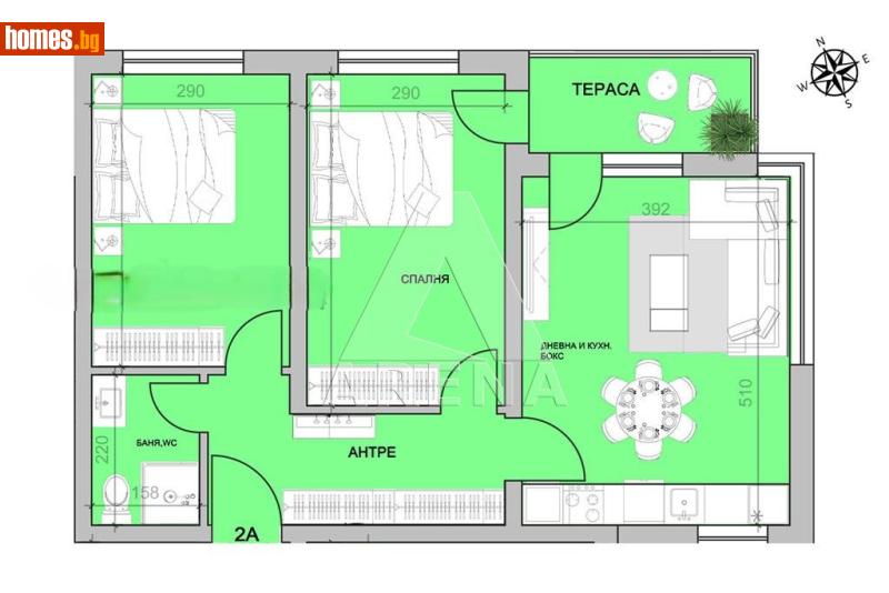 Тристаен, 90m² - Жк. Христо Смирненски, Пловдив - Апартамент за продажба - Арена имот  - 118162189