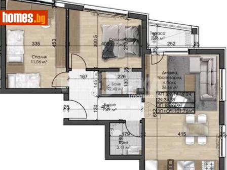 Тристаен, 102m² - Апартамент за продажба - 118168297