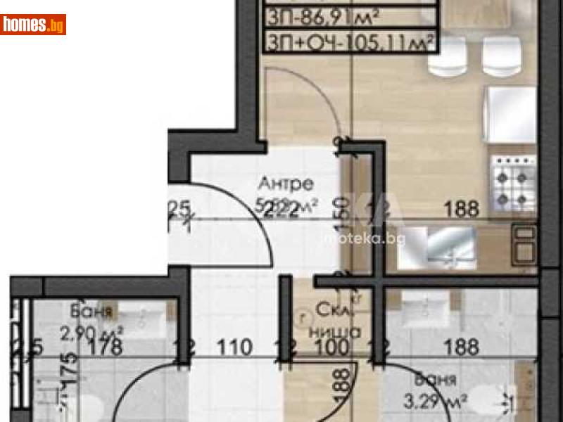Тристаен, 105m² - Жк. Овча Купел, София - Апартамент за продажба - ИМОТЕКА АД - 118168298