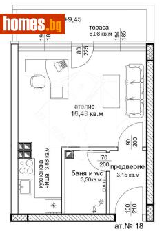 Едностаен, 44m² - Апартамент за продажба - 118199818