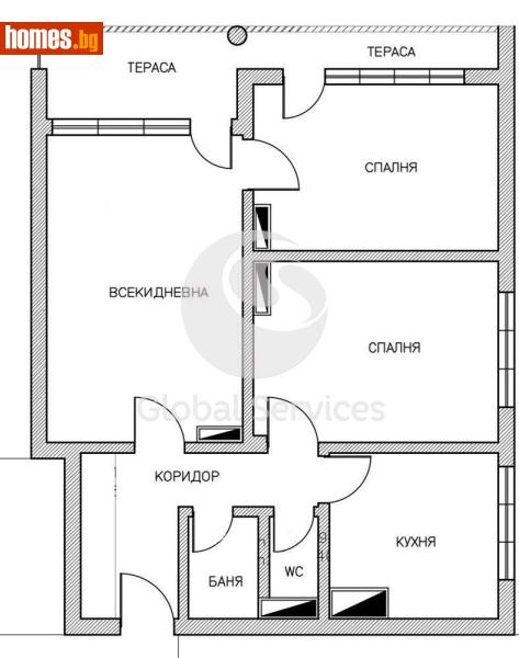 Тристаен, 100m² - Жк. Славия, София - Апартамент за продажба - Глобъл Сървисиз ООД - 118226620