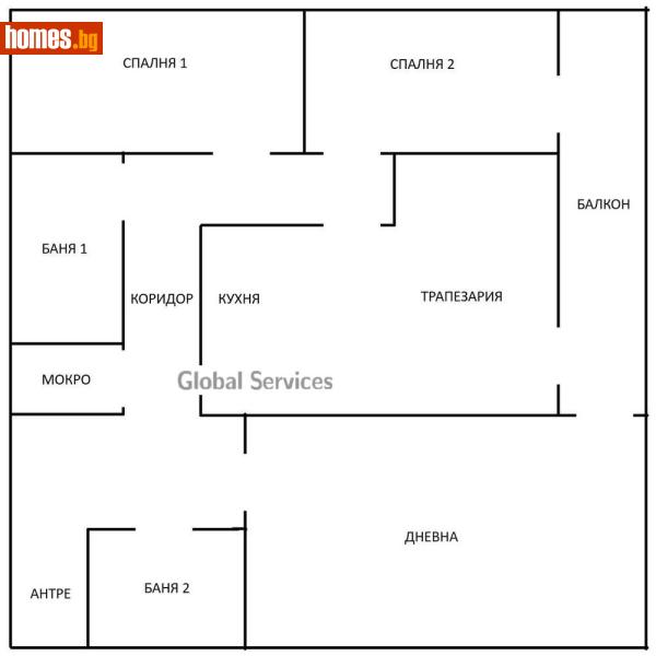 Тристаен, 101m² - Жк. Сердика, София - Апартамент за продажба - Глобъл Сървисиз ООД - 118227159