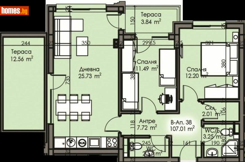 Тристаен, 107m² - Жк. Изгрев, Бургас - Апартамент за продажба - Имоти Бургас ЕООД - 118232323
