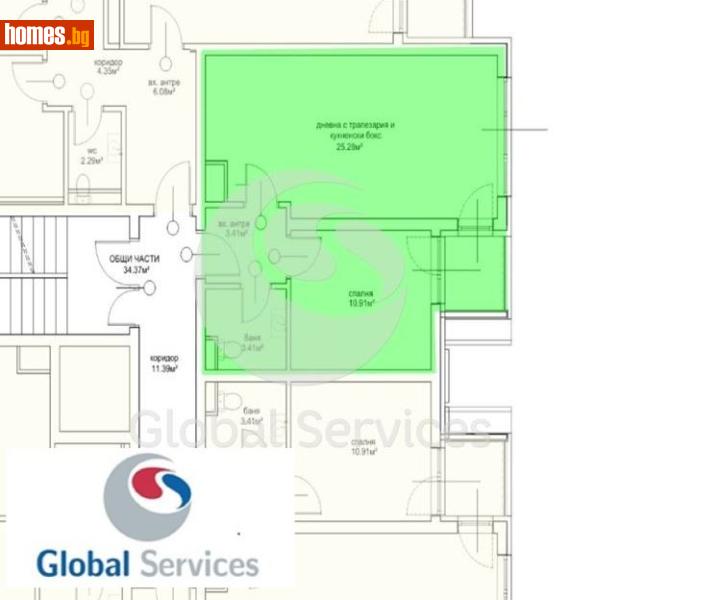Двустаен, 63m² - Жк. Овча Купел 2, София - Апартамент за продажба - Глобъл Сървисиз ООД - 118245108