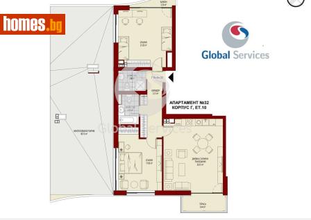 Тристаен, 218m² - Апартамент за продажба - 118245141