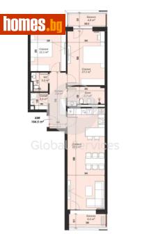 Двустаен, 104m² - Апартамент за продажба - 118245232