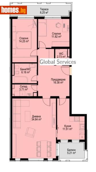 Тристаен, 152m² - Кв. Бояна, София - Апартамент за продажба - Глобъл Сървисиз ООД - 118245331