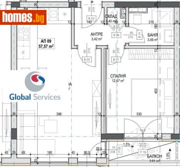 Двустаен, 66m² - Апартамент за продажба - 118245373