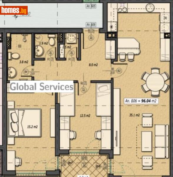 Тристаен, 115m² - Кв. Малинова Долина, София - Апартамент за продажба - Глобъл Сървисиз ООД - 118245586