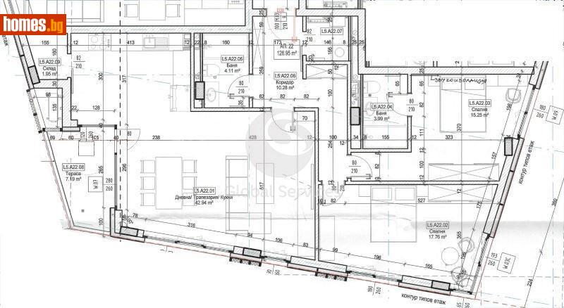 Тристаен, 144m² - Кв. Кръстова Вада, София - Апартамент за продажба - Глобъл Сървисиз ООД - 118246378