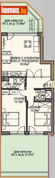 Тристаен, 80m² - Жк. Обеля 2, София - Апартамент за продажба - МИРЕЛА - 118250561