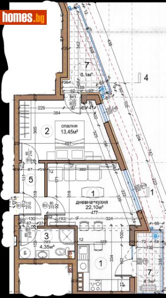 Двустаен, 79m² - снимка 4
