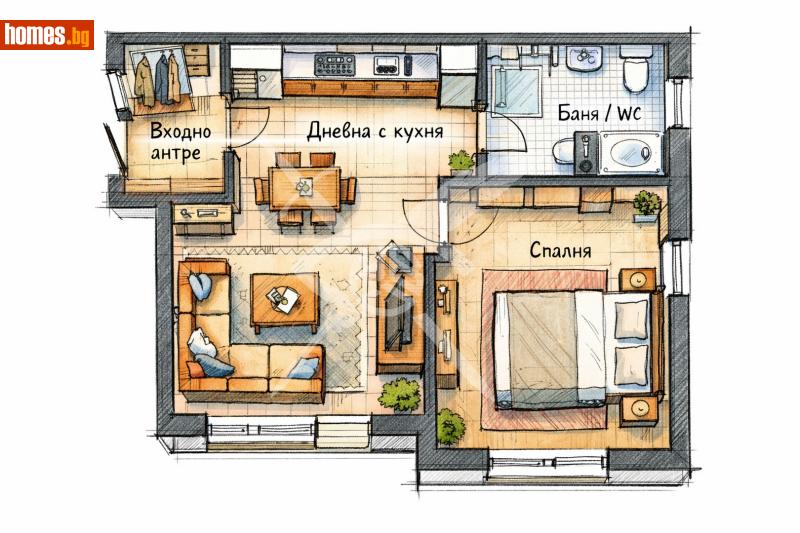 Двустаен, 69m² - Кв. Подуяне, София - Апартамент за продажба - ЕКС НВД - 118267358
