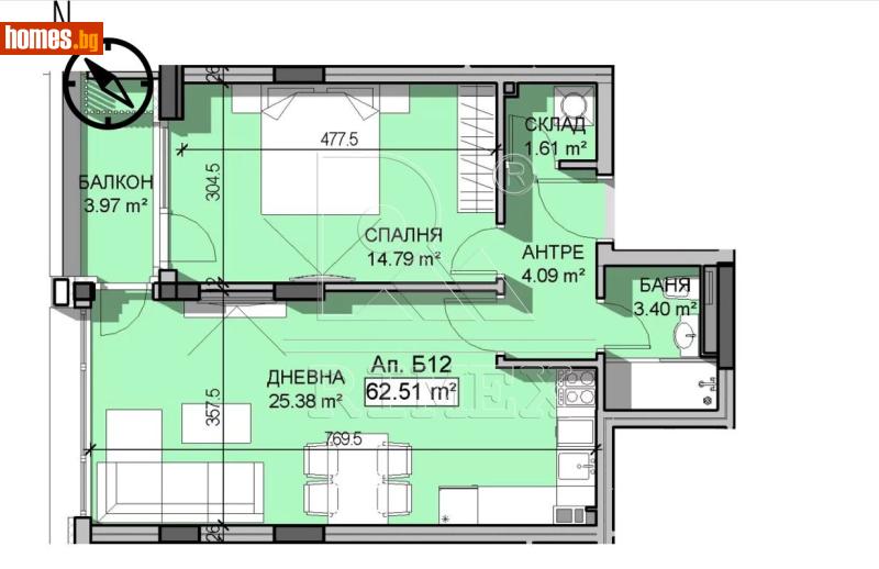 Двустаен, 72m² - Кв. Малинова Долина, София - Апартамент за продажба - Римекс Имоти - 118278225