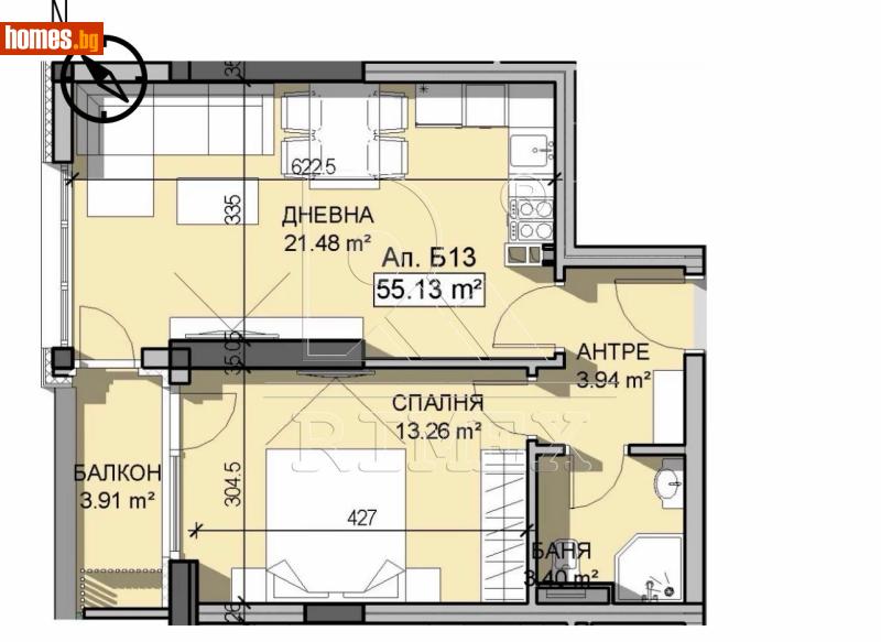 Двустаен, 64m² - Кв. Малинова Долина, София - Апартамент за продажба - Римекс Имоти - 118278226