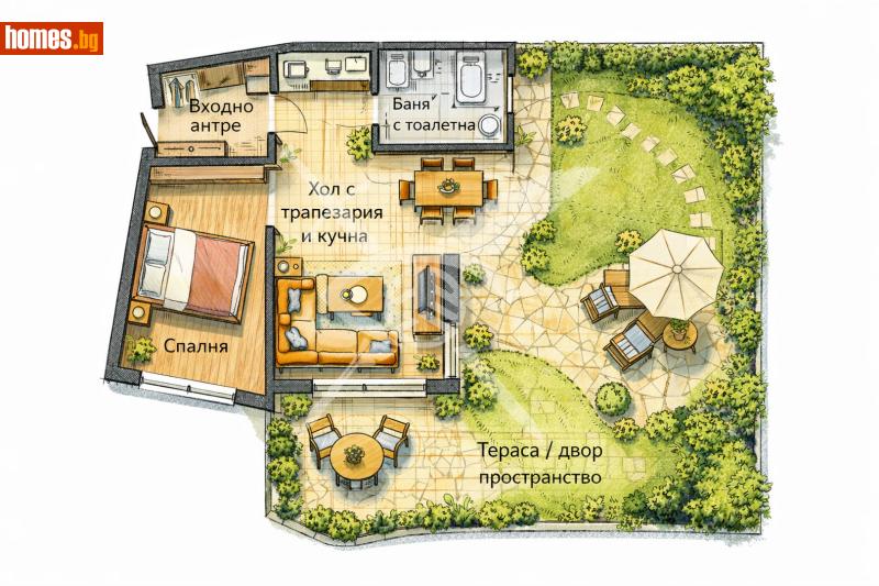 Двустаен, 61m² - Кв. Малинова Долина, София - Апартамент за продажба - ЕКС НВД - 118290562