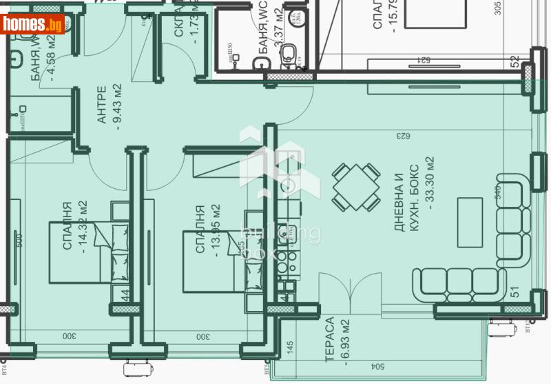 Тристаен, 111m² - Жк. Младежки хълм, Пловдив - Апартамент за продажба - Билдинг Бокс - 118314134