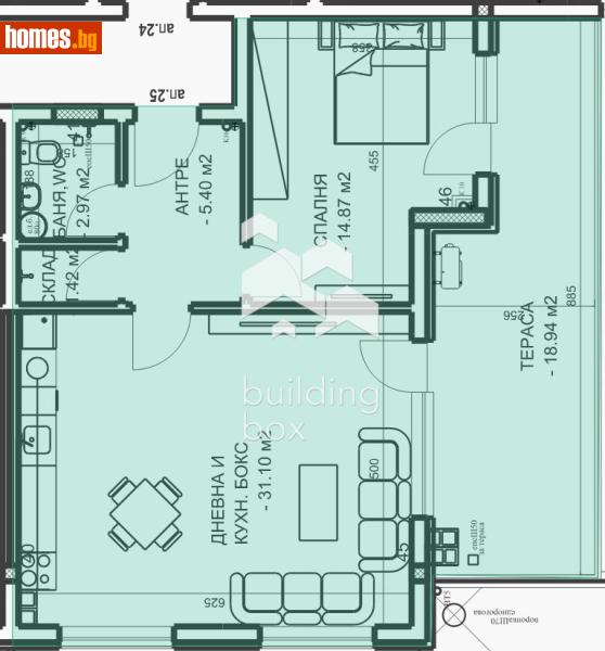 Двустаен, 96m² - Жк. Младежки хълм, Пловдив - Апартамент за продажба - Билдинг Бокс - 118314140
