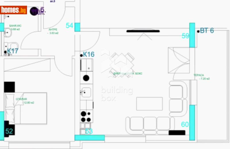 Двустаен, 78m² - Жк. Младежки хълм, Пловдив - Апартамент за продажба - Билдинг Бокс - 118314143
