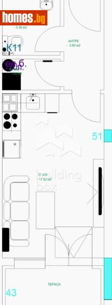 Едностаен, 45m² - Жк. Младежки хълм, Пловдив - Апартамент за продажба - Билдинг Бокс - 118314144