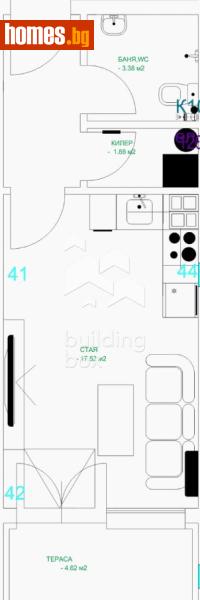 Едностаен, 45m² - Жк. Младежки хълм, Пловдив - Апартамент за продажба - Билдинг Бокс - 118314145