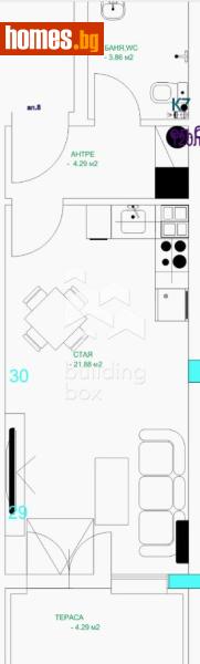 Едностаен, 49m² - Жк. Младежки хълм, Пловдив - Апартамент за продажба - Билдинг Бокс - 118314147