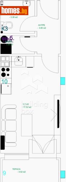 Едностаен, 45m² - Жк. Младежки хълм, Пловдив - Апартамент за продажба - Билдинг Бокс - 118314149