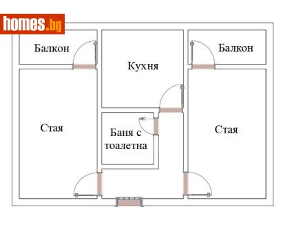 Двустаен, 61m² - Апартамент за продажба - 118319104