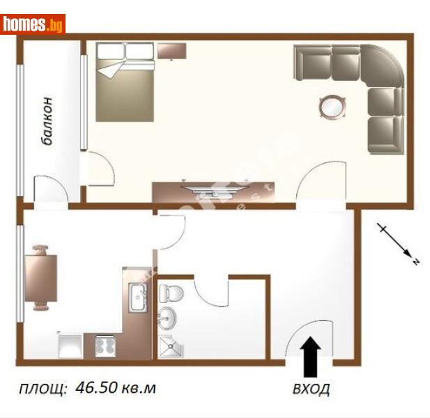 Едностаен, 47m² - София, София - град - Апартамент за продажба - МИРЕЛА - 118331497