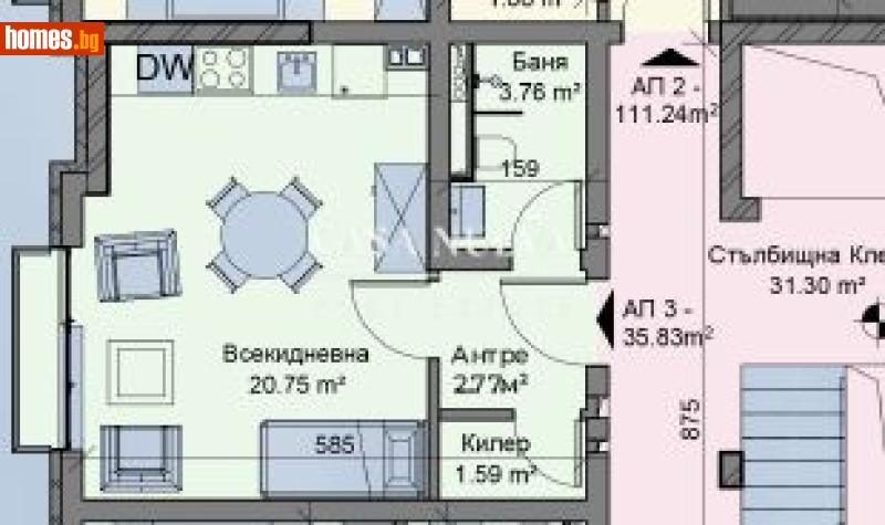 Едностаен, 43m² -  Център, Перник - Апартамент за продажба - Casa Nueva Real Estate - 118341573
