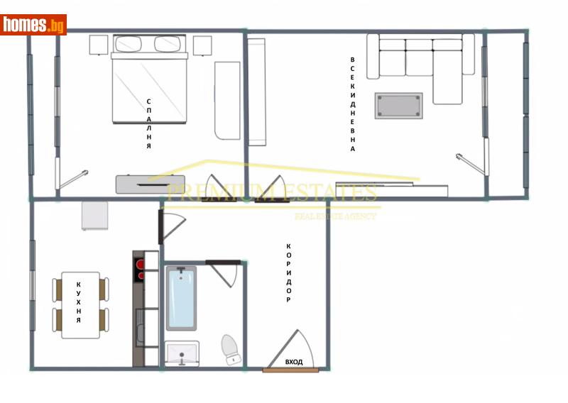 Двустаен, 66m² - Жк. Сухата Река, София - Апартамент за продажба - ПРЕМИУМ ИМОТИ - 118364683