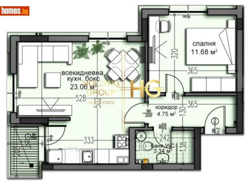 Двустаен, 75m² - Жк. Изгрев, Варна - Апартамент за продажба - Холдинг Груп Недвижими Имоти  - 118376251