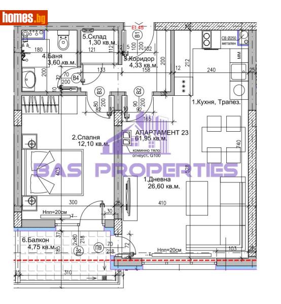 Двустаен, 71m² - Жк. Люлин 5, София - Апартамент за продажба - BasProperties - 118376394