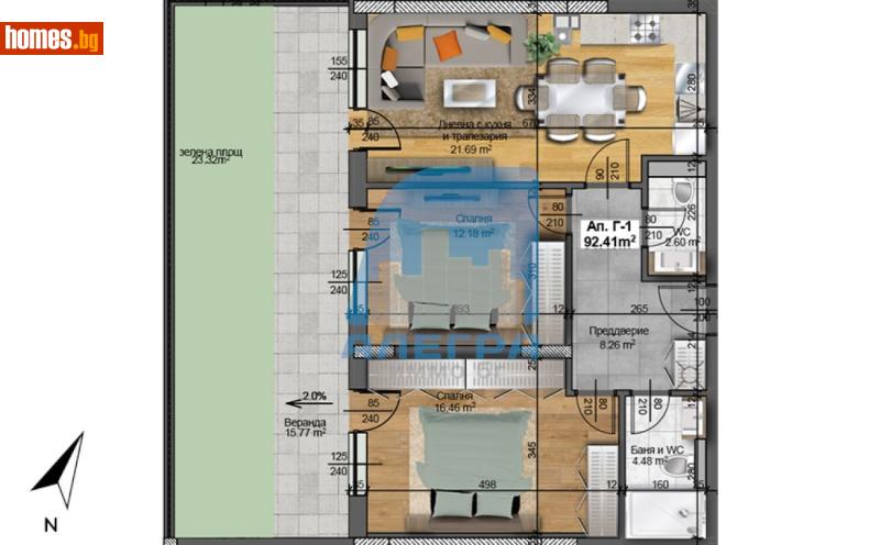 Тристаен, 93m² - Жк. Христо Смирненски, Пловдив - Апартамент за продажба - Alegra ImmoBG - 118377416