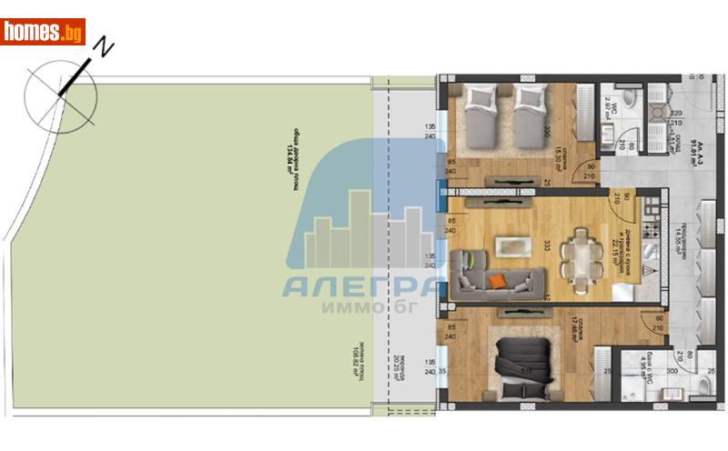 Тристаен, 103m² - Жк. Христо Смирненски, Пловдив - Апартамент за продажба - Alegra ImmoBG - 118377502