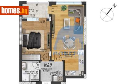 Двустаен, 65m² - Апартамент за продажба - 118377545