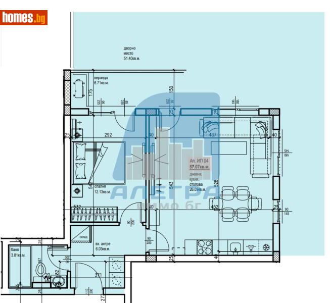 Двустаен, 129m² - Кв. Остромила, Пловдив - Апартамент за продажба - Alegra ImmoBG - 118377576