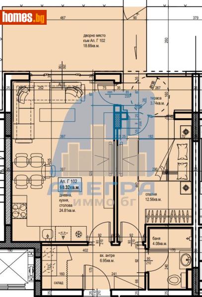 Двустаен, 90m² - Жк. Христо Смирненски, Пловдив - Апартамент за продажба - Alegra ImmoBG - 118377590