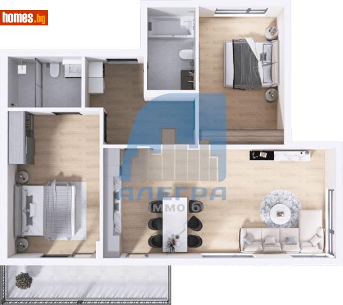 Тристаен, 109m² - Жк. Христо Смирненски, Пловдив - Апартамент за продажба - Alegra ImmoBG - 118377602