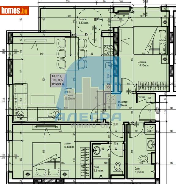 Тристаен, 112m² - Жк. Христо Смирненски, Пловдив - Апартамент за продажба - Alegra ImmoBG - 118377611