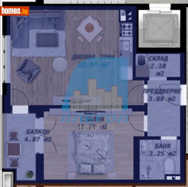 Двустаен, 68m² - Кв. Беломорски, Пловдив - Апартамент за продажба - Alegra ImmoBG - 118377752