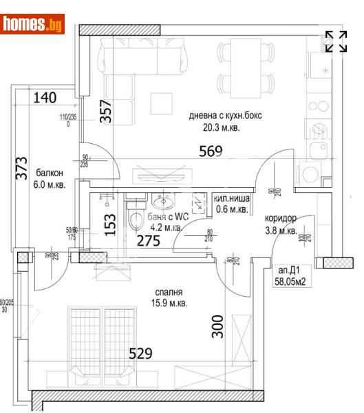 Двустаен, 69m² -  Кайсиева Градина, Варна - Апартамент за продажба - МИРЕЛА - 118378064