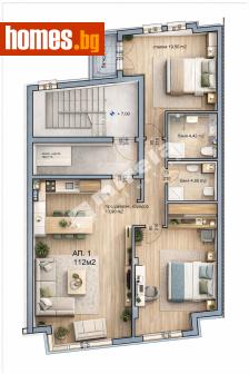Тристаен, 135m² - Апартамент за продажба - 118378116