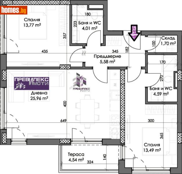 Тристаен, 104m² - Кв. Каменица , Пловдив - Апартамент за продажба - Превилекс имоти ЕООД - 118378457