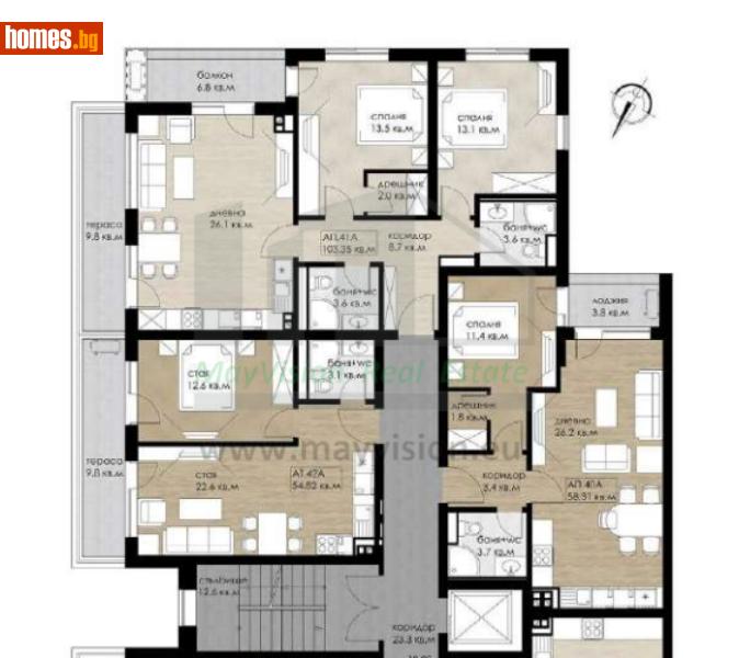 Тристаен, 122m² - Жк. Дружба 2, София - Апартамент за продажба - Myvision Real Estate - 118412256