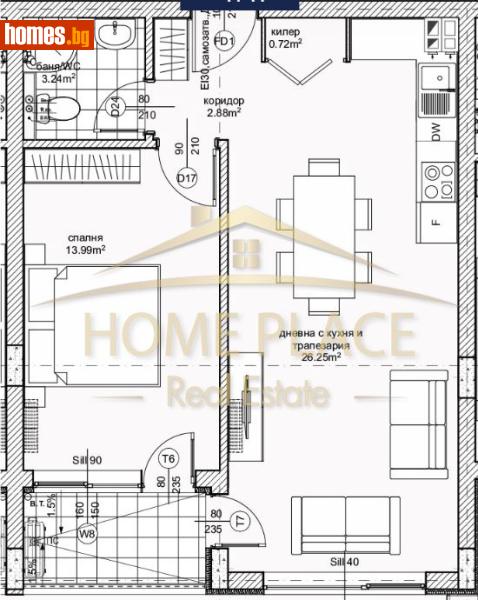 Двустаен, 66m² - Жк. Възраждане, Варна - Апартамент за продажба - Home Place - 118413386